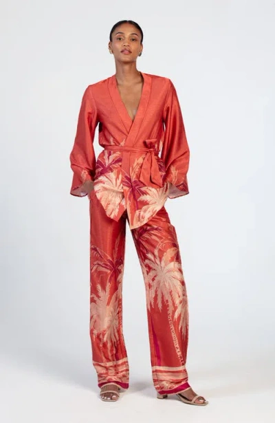 Diarrablu Mini Kimono Coverup Coco Terracota In Orange