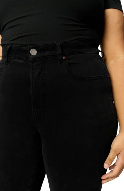 Warp & Weft Ase Plus Stretch High Rise Straight Jean In Jet Black