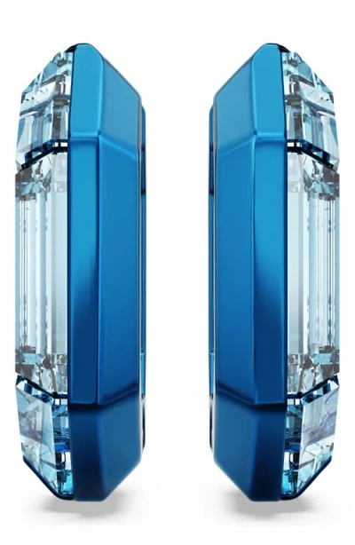 Swarovski Lucent Hoop Earrings In Blue