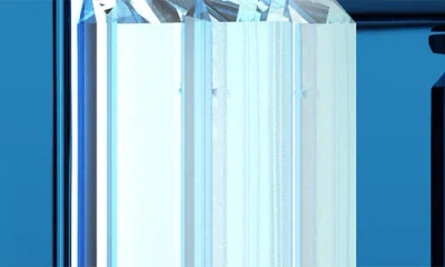 Swarovski Lucent Hoop Earrings In Blue