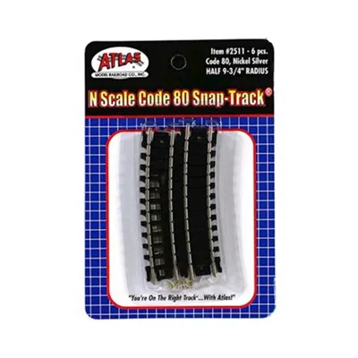 Atlas 0.5 X 9.75 In. N Code 80 Radius Curve