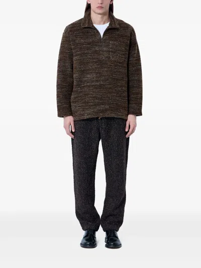 Engineered Garments Zip-up Sweater In Brown