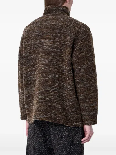 Engineered Garments Zip-up Sweater In Brown