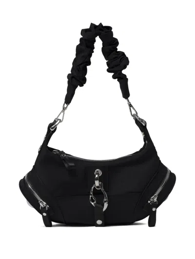 Published By Womens Mechanical Woven Shoulder Bag Black And Chrome In Black