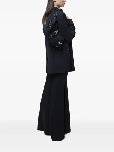 Published By Womens Mechanical Woven Shoulder Bag Black And Chrome In Black