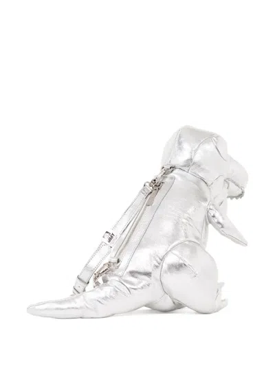 Miharayasuhiro T-rex Shoulder Bag In Silver
