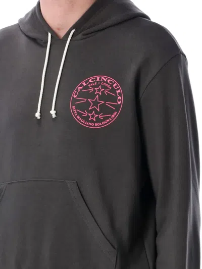 Magliano Graphic Print Hooded Fleece In Black