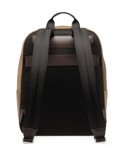 Bally Mavrick Striped-panel Backpack In Neutral
