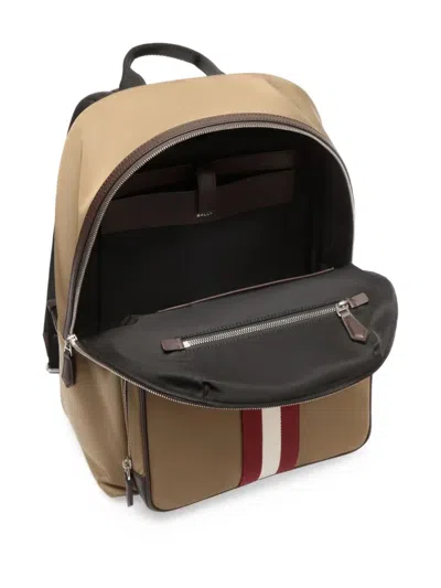 Bally Mavrick Striped-panel Backpack In Neutral