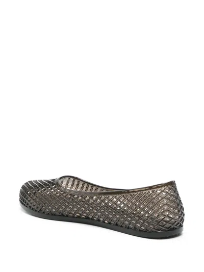Ancient Greek Sandals Jelly Crystal-embellished Iro Ballet Flats In Gray