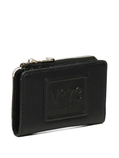 V73 Logo-embossed Wallet In Black