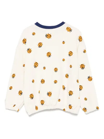 Mini Rodini Ladybug Sweatshirt In Neutrals