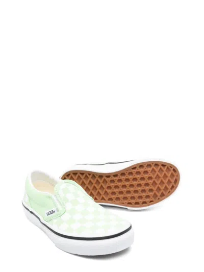 Vans Checkerboard Sneakers In Green