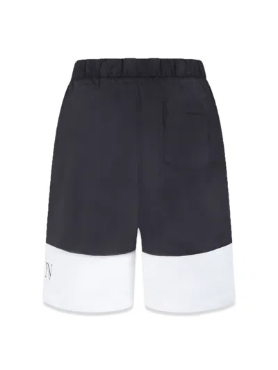Balmain Black Swim Shorts For Boy With Logo In Multicolour
