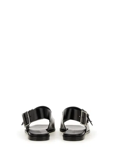 Aeyde 10mm Thekla Leather Sandals In Black