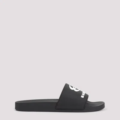 Balenciaga Rubber Slide Sandals For The Pool In Black
