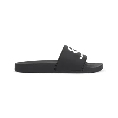Balenciaga Rubber Slide Sandals For The Pool In Black