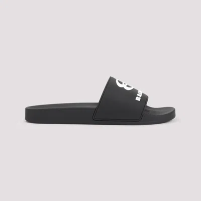 Balenciaga Rubber Slide Sandals For The Pool In Black