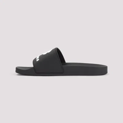 Balenciaga Rubber Slide Sandals For The Pool In Black