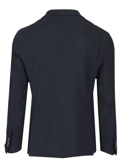 Tagliatore Peak-lapels Double-breasted Blazer In Blue