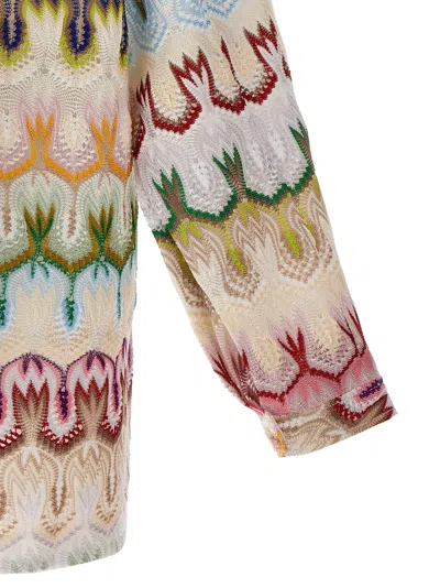 Missoni Geometric Pattern Blouse In Multicolor In Qs Multi Pink