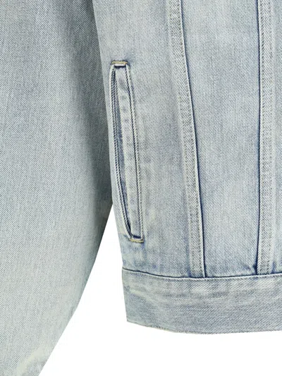 Saint Laurent Denim Trucker Jacket In Blue