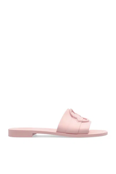 Moncler Bell Slip-on Sliders In Light Pink