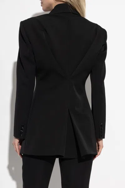 Givenchy Jacket In Wool With Pleated Back In Black