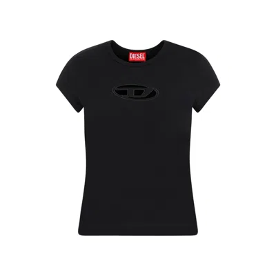 Diesel T-angie Logo T-shirt In Black