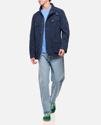 Barbour Dark Blue Duke Jacket In Blue
