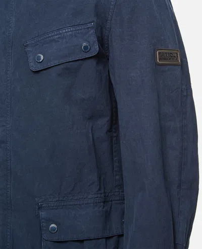 Barbour Dark Blue Duke Jacket In Blue