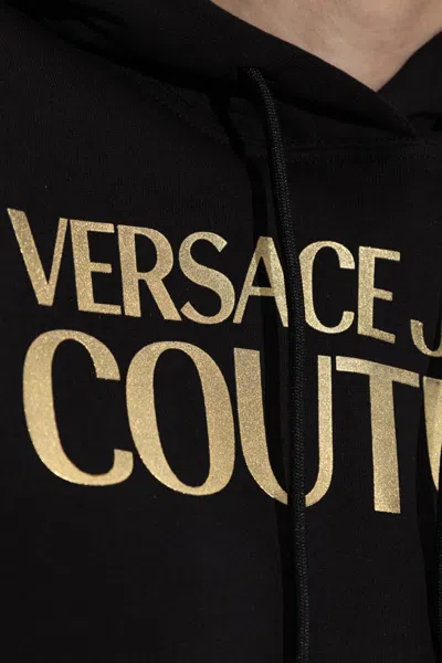 Versace Jeans Couture T-shirt With Printed Logo In Black