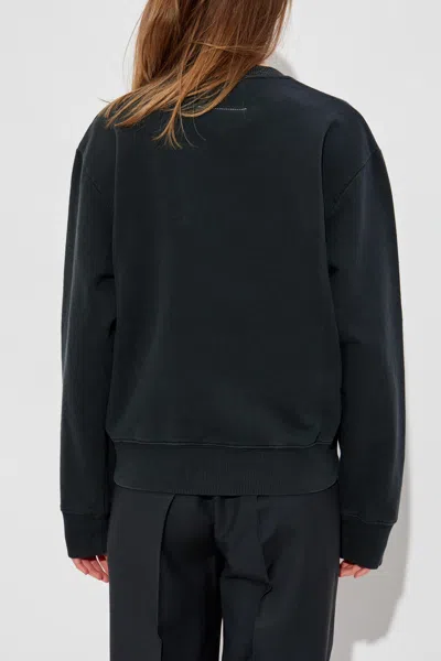 Mm6 Maison Margiela Oversized Cotton-jersey Sweatshirt In Black