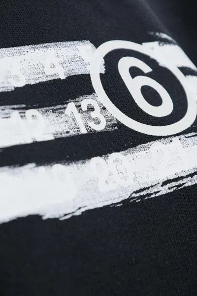 Mm6 Maison Margiela Oversized Cotton-jersey Sweatshirt In Black