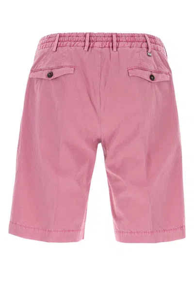 Pt Torino Bermuda In Cotone Stretch Rosa Scuro Uomo In Pink
