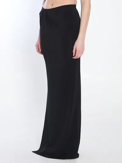 Jacquemus Peplo Long Skirt In Black