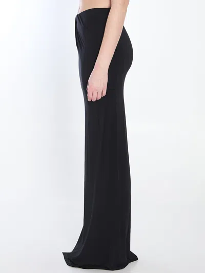 Jacquemus Peplo Long Skirt In Black