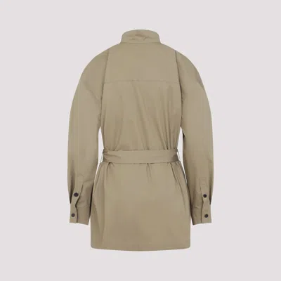 Saint Laurent Button-up Long-sleeved Shirt In Beige