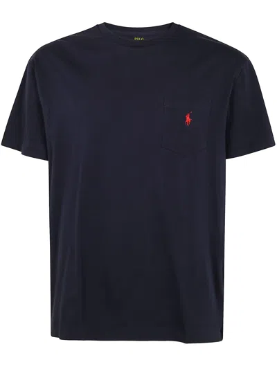Polo Ralph Lauren Navy Blue Cotton Classic-fit T-shirt In Ink