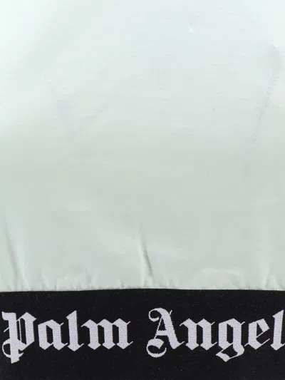 Palm Angels Classic Logo Crop Top In Green