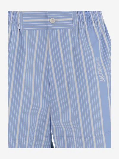 Jacquemus Men's Le Short Aloe In Blue