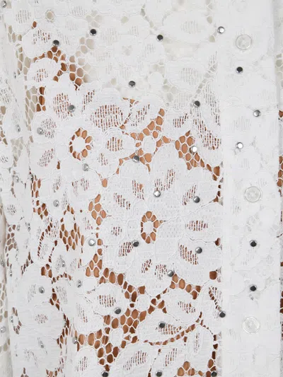 Michael Michael Kors Floral Lace Shirt In White