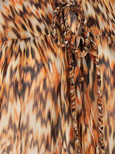 Isabel Marant Orange Ametissa Printed Cotton Top In Brown