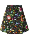 VICTORIA VICTORIA BECKHAM floral print a-line skirt,드라이크리닝전용