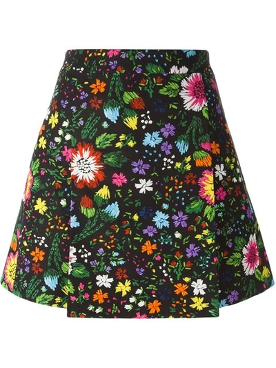 Shop Victoria Victoria Beckham Floral Print A-line Skirt