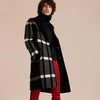BURBERRY DOUBLE-BREASTED CHECK WOOL CASHMERE COAT,45513471