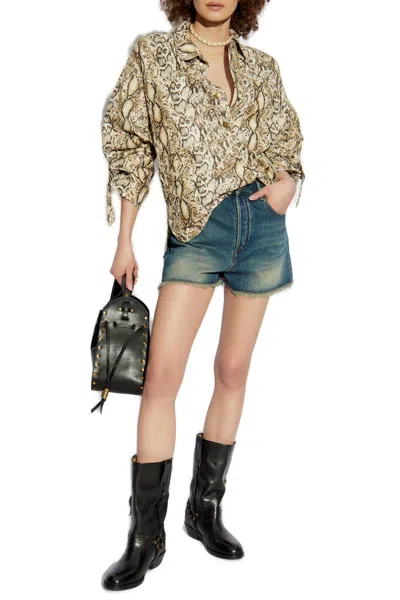 Isabel Marant Floran Shirt In Animal Print