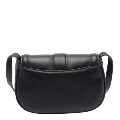 Alexander Mcqueen Mini T-bar Leather Shoulder Bag In Black