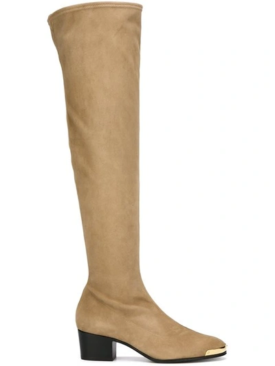 Giuseppe Zanotti Over The Knee Boots In Neutrals