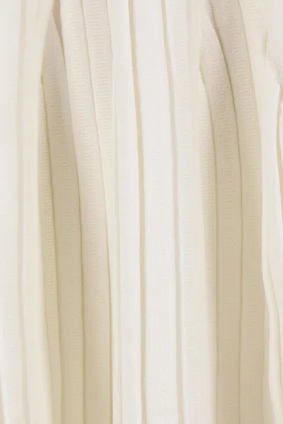 Self-portrait Knitted Mini Dress In White